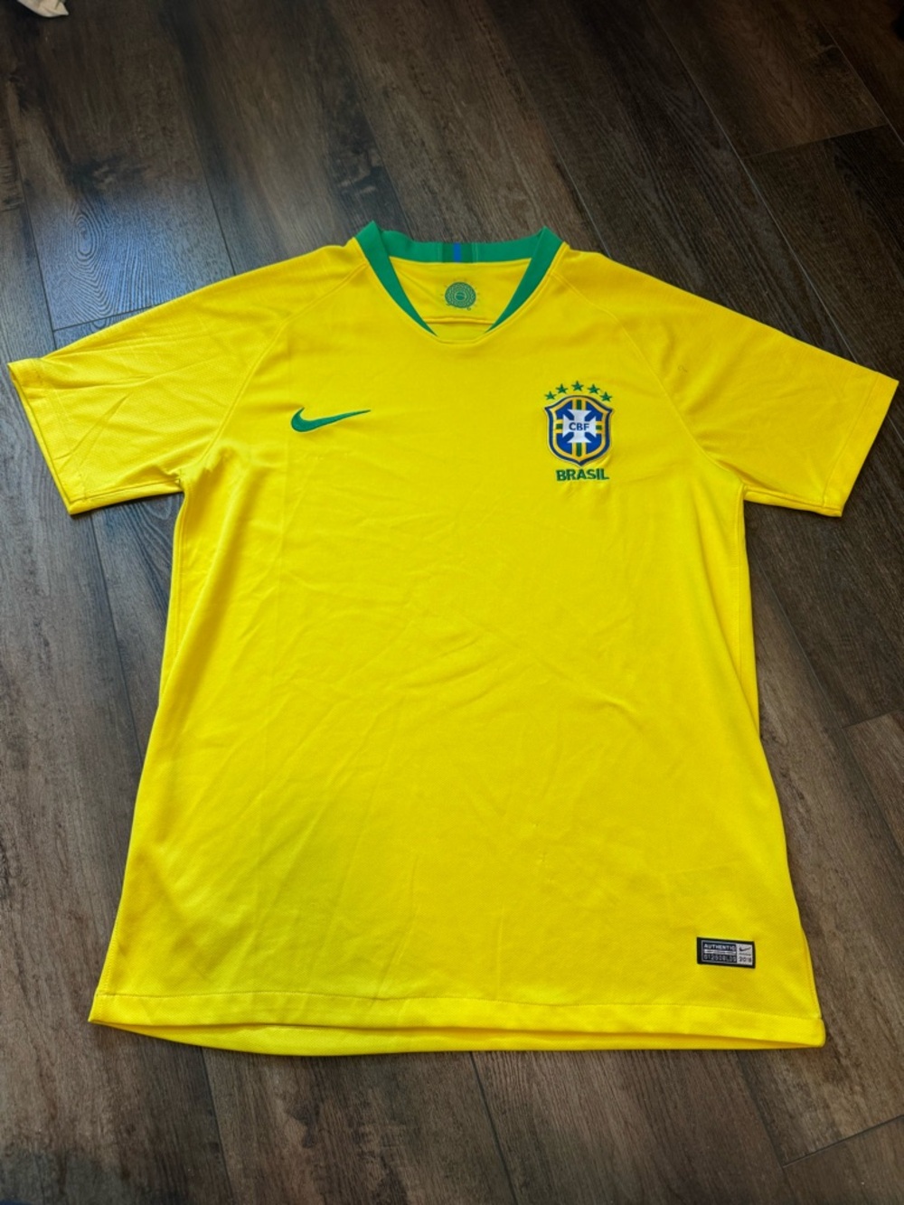 Nike Brazil 2018 World Cup National Team Home Soccer Football Jersey size medium